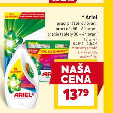 Ariel prací prášok 63 praní