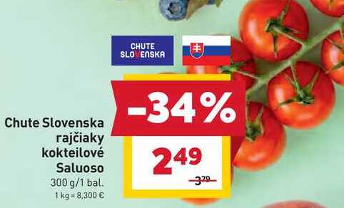Chute Slovenska rajčiaky kokteilové Saluoso 300 g/1 bal. 