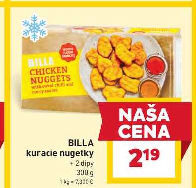 BILLA kuracie nugetky + 2 dipy 300 g