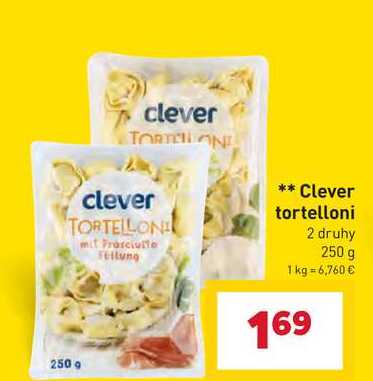 Clever tortelloni 2 druhy 250 g