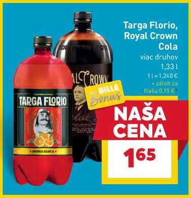 Royal Crown Cola viac druhov 1,33l
