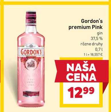 Gordon's premium Pink gin 37,5% rôzne druhy 0,7l