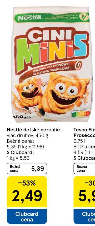 Nestlé detské cereálie viac druhov, 450 g 