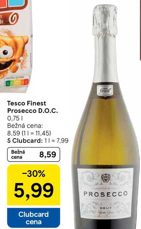 Tesco Finest Prosecco D.O.C. 0,75l