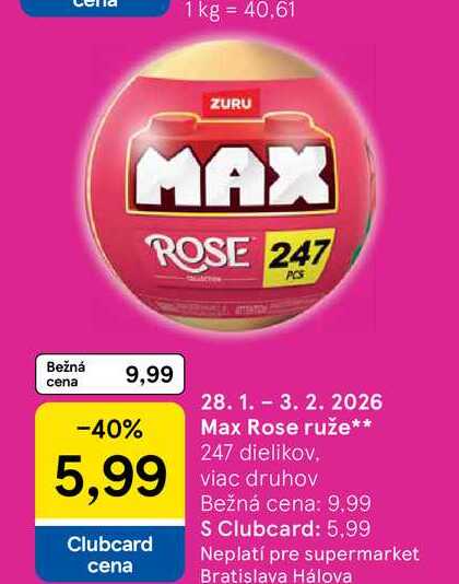 Max Rose ruže 247 dielikov