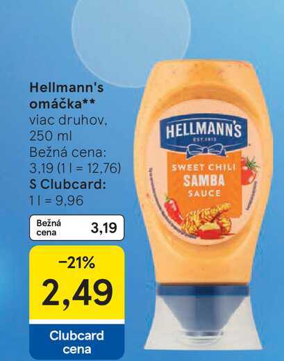 Hellmann's omáčka viac druhov, 250 ml