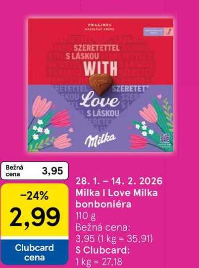 I Love Milka bonboniéra 110g