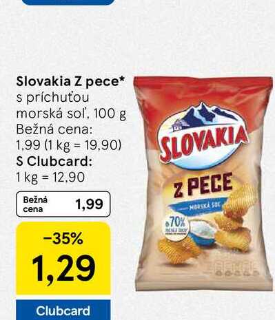Slovakia Z pece s príchuťou morská soľ, 100 g 