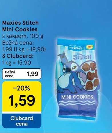 Maxies Stitch Mini Cookies s kakaom, 100 g