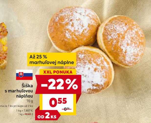 Šiška s marhuľovou náplňou 70 g 