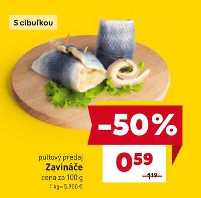 Zavináče cena za 100 g 