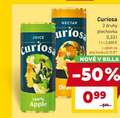 Curiosa 2 druhy plechovka 0,33l