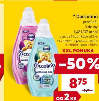 Coccolino prací gél 3 druhy 1,48 l/37 praní 