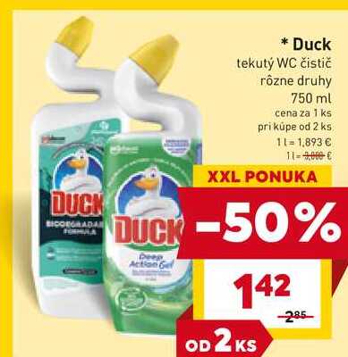 Duck tekutý WC čistič rôzne druhy 750 ml 