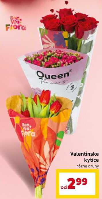 Ben Via Flora Valentínske kytice rôzne druhy