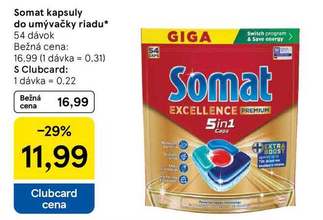 Somat kapsuly do umývačky riadu 54 dávok 