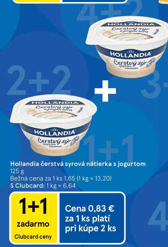 Hollandia čerstvá syrová nátierka s jogurtom 125 g 