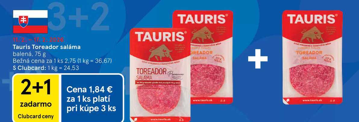 Tauris Toreador saláma balená, 75 g 