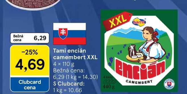 Tami encián camembert XXL 4 x 110 g