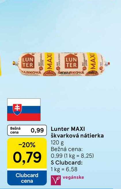 Lunter MAXI škvarková nátierka 120 g