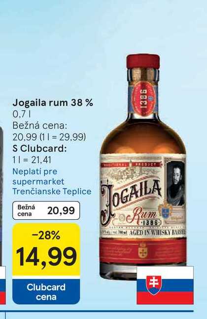 Jogaila rum 38% 0,7l
