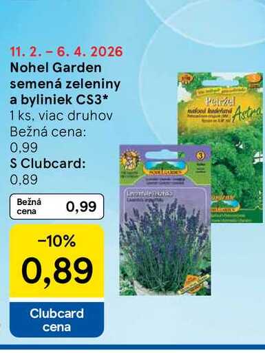 Nohel Garden semená zeleniny a byliniek CS3 1 ks