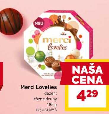 Merci Lovelies dezert rôzne druhy 185 g 1