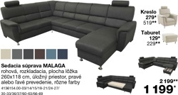 Sedacia súprava MALAGA