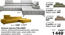 Sedacia súprava PALLADIO - 3-sedák