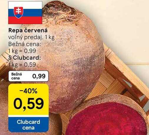 Repa červená voľný predaj, 1 kg