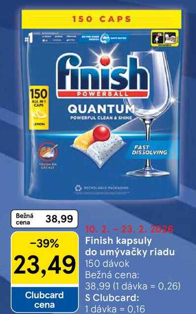 Finish kapsuly do umývačky riadu 150 dávok