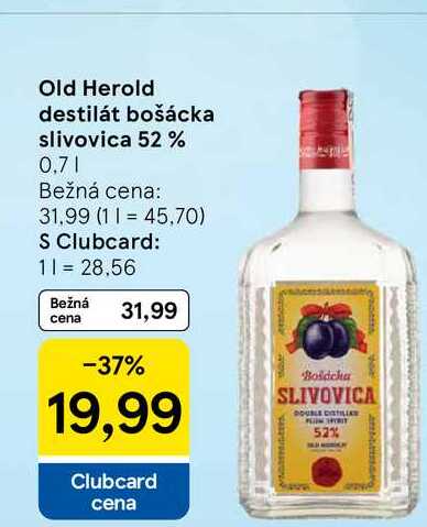Old Herold destilát bošácka slivovica 52 % 0.7l