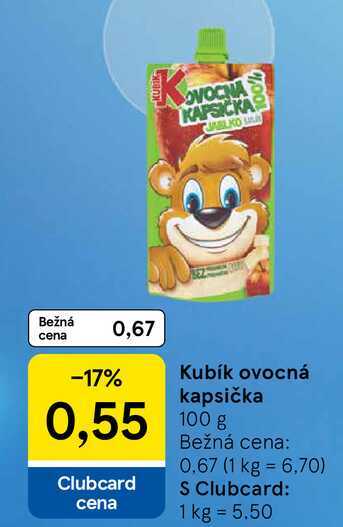 Kubík ovocná kapsička 100 g