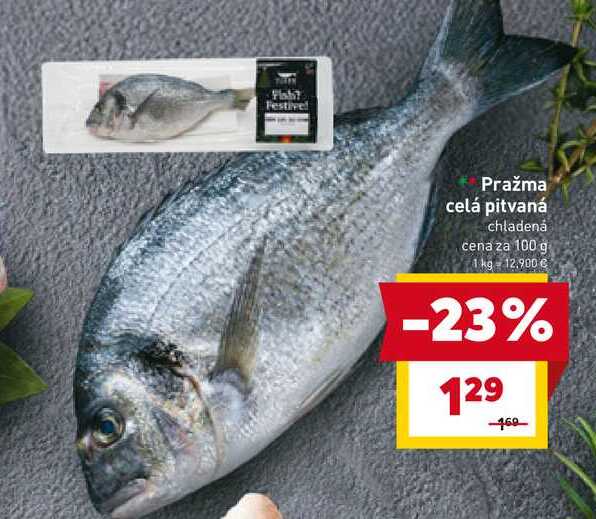 Pražma celá pitvaná chladená cena za 100 g 