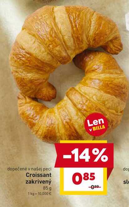 Croissant zakrivený 85g