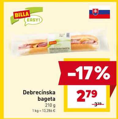 Debrecínska bageta 210 g 
