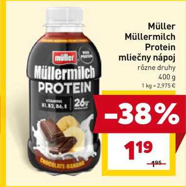 Müller Müllermilch Protein mliečny nápoj rôzne druhy 400 g