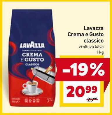 Lavazza Crema e Gusto classico zrnková káva 1 kg
