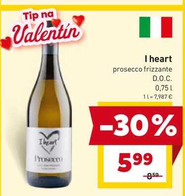 I heart prosecco frizzante D.O.C. 0,75 l