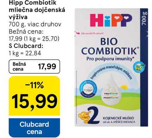 Hipp Combiotik mliečna dojčenská výživa 700 g