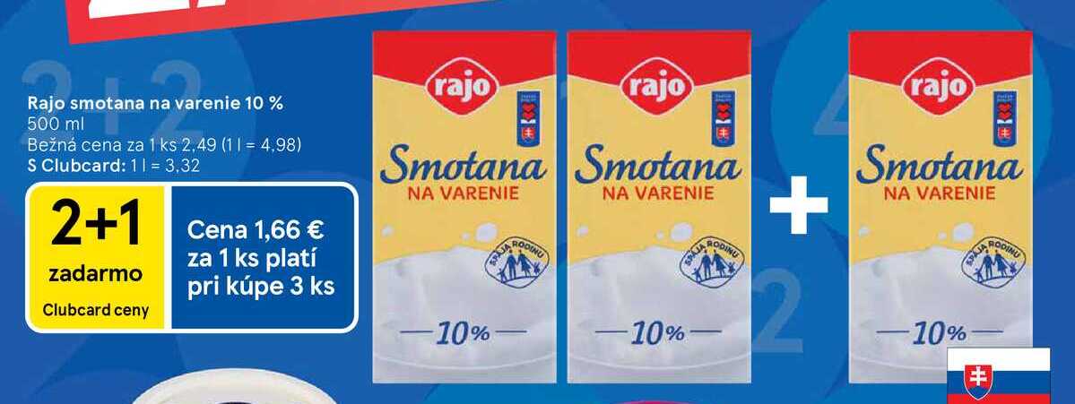 Rajo smotana na varenie 10 % 500 ml 
