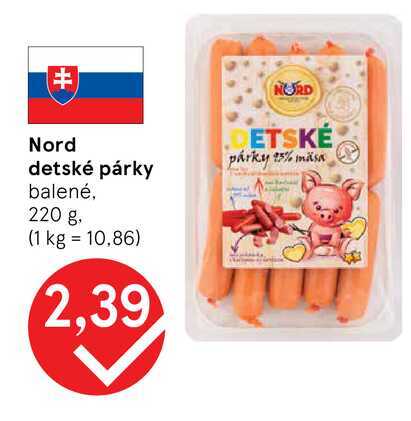 Nord detské párky balené 220 g