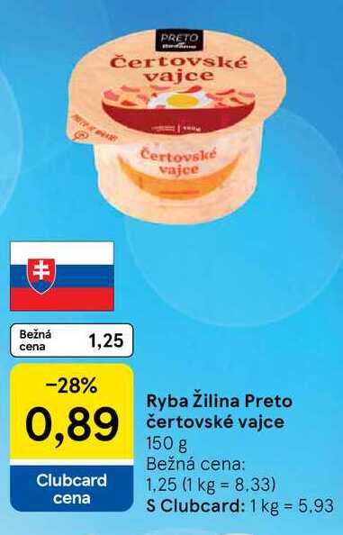Ryba Žilina Preto čertovské vajce 150 g