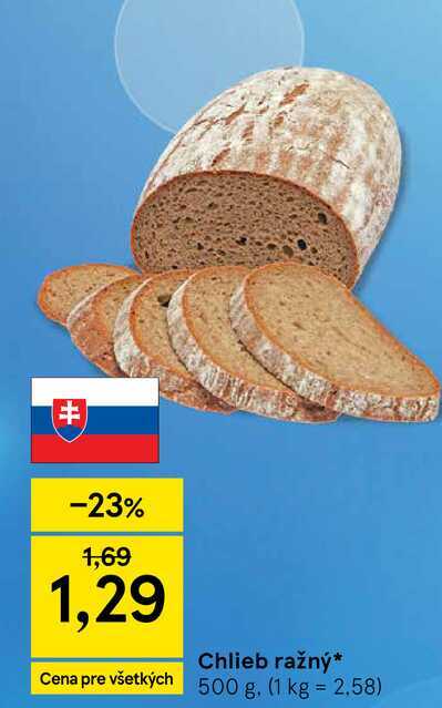 Chlieb ražný 500 g