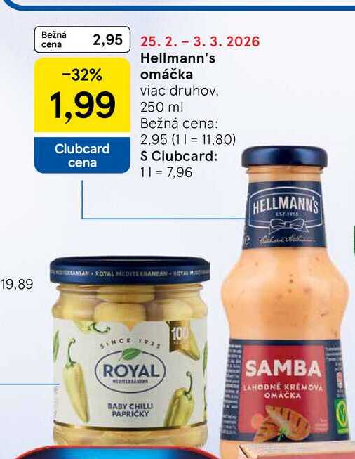 Hellmann's omáčka viac druhov 250 ml 