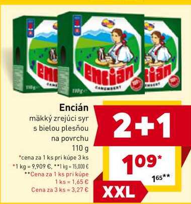 Encián mäkký zrejúci syr s bielou plesňou na povrchu 110 g