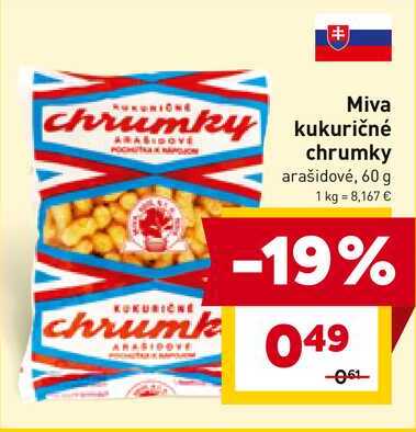 Miva chrumky arašidové, 60 g
