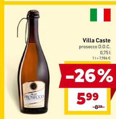 Villa Caste prosecco D.O.C. 0,75L