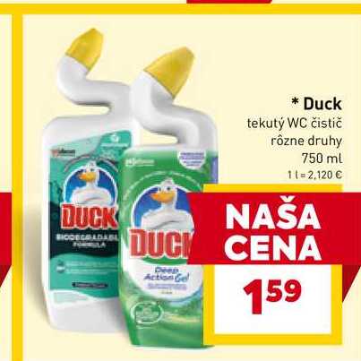 Duck tekutý WC čistič rôzne druhy 750 ml  