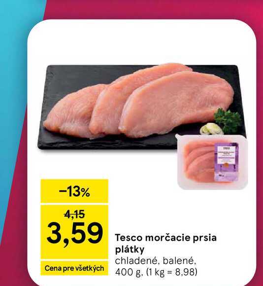 morčacie prsia plátky chladené, balené, 400 g
